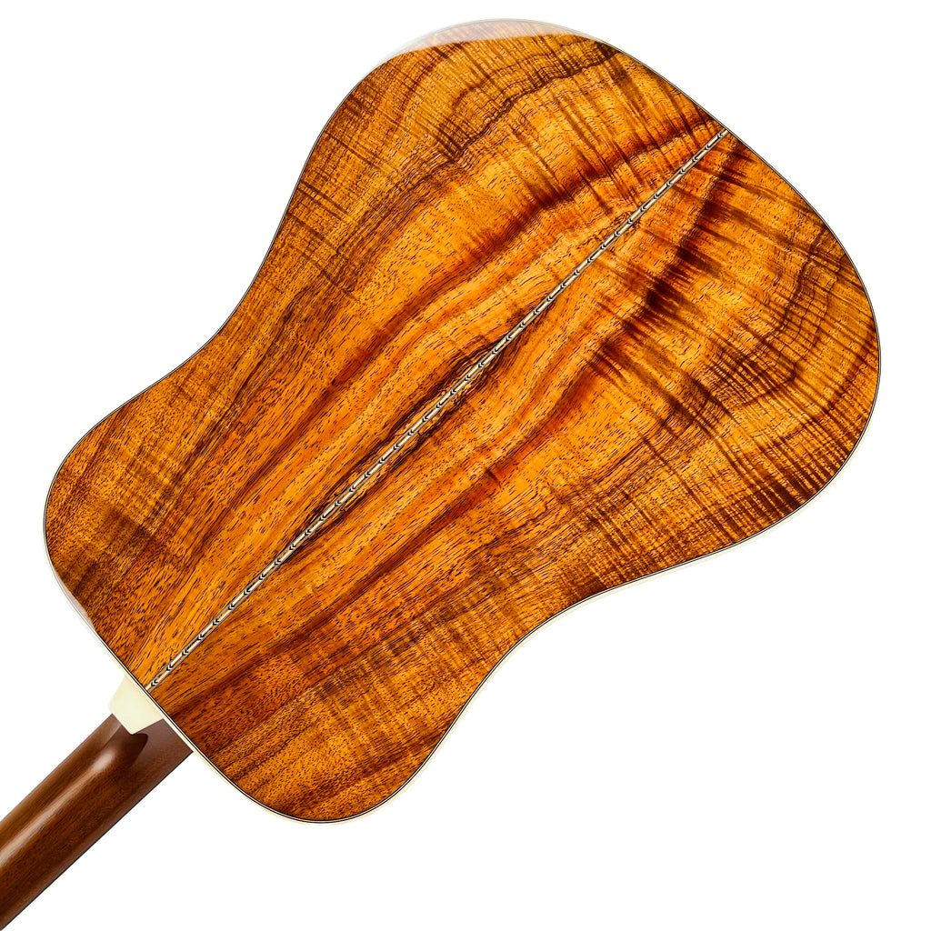 Circle Strings Dreadnought Model Figured Koa Acoustic with Trey Specs - Natural - 21