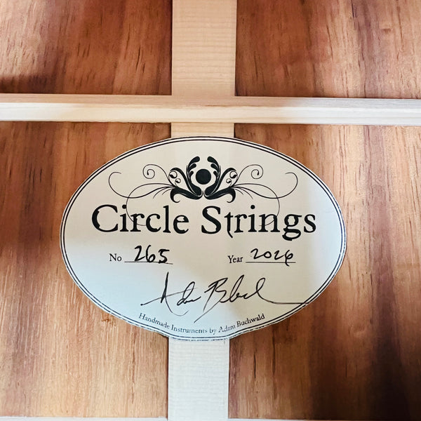 Circle Strings Dreadnought Model Figured Koa Acoustic with Trey Specs - Natural - 8