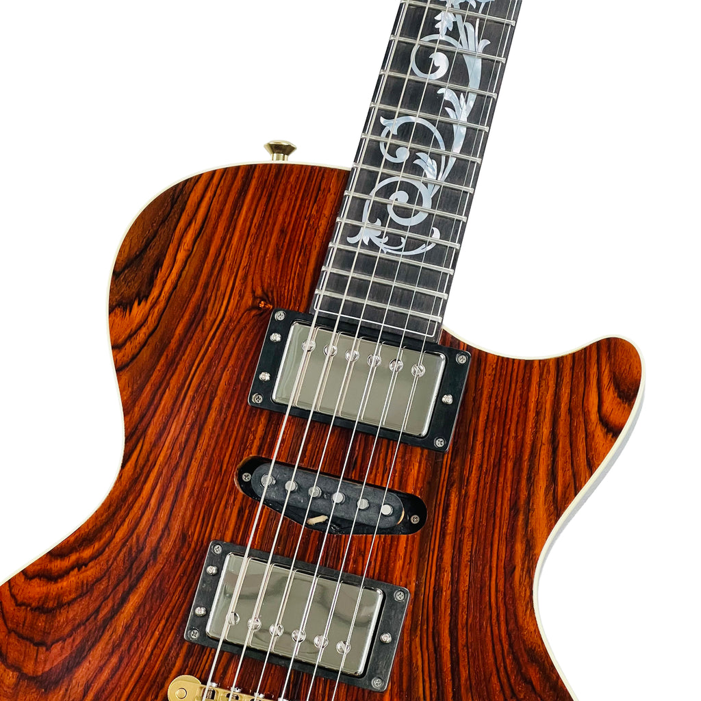 Circle Strings More Paul Hollow Body Cocobolo Top 2026 - Natural - 3