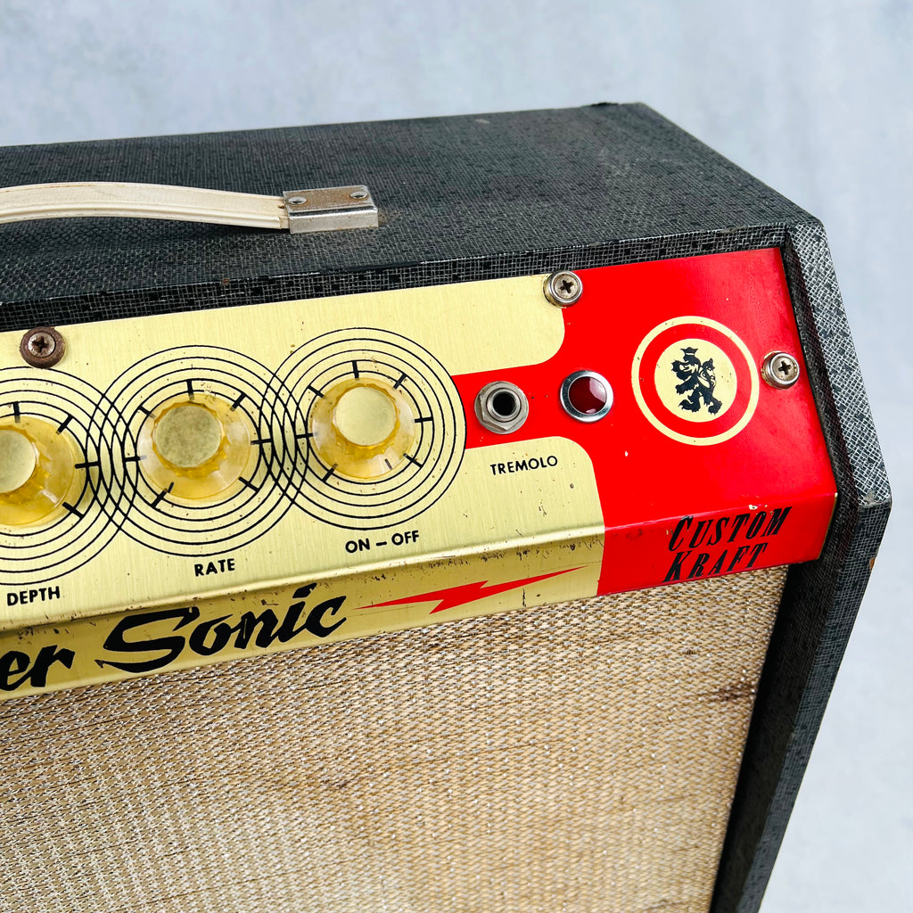 Custom Kraft Power Sonic 1x12" Combo Amplifier 1960s - Black - 5