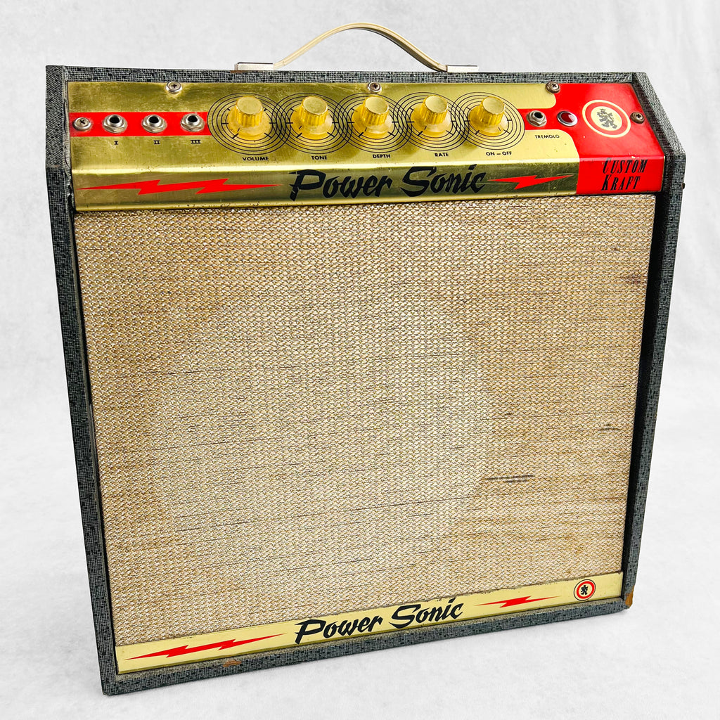 Custom Kraft Power Sonic 1x12" Combo Amplifier 1960s - Black - 1