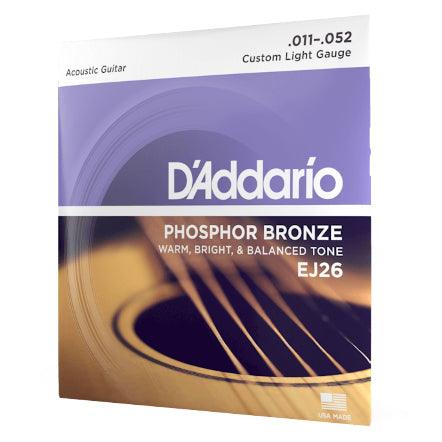 D’Addario EJ26 11-52 Custom Light Phosphor Bronze Acoustic Guitar Strings - 3