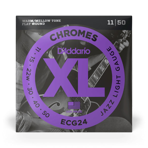 D'Addario ECG24 11-50 Jazz Light XL Chromes Electric Guitar Strings - 1