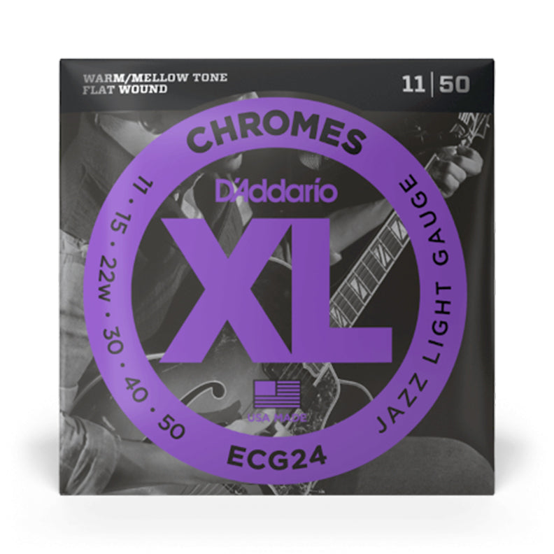 D'Addario ECG24 11-50 Jazz Light XL Chromes Electric Guitar Strings - 1