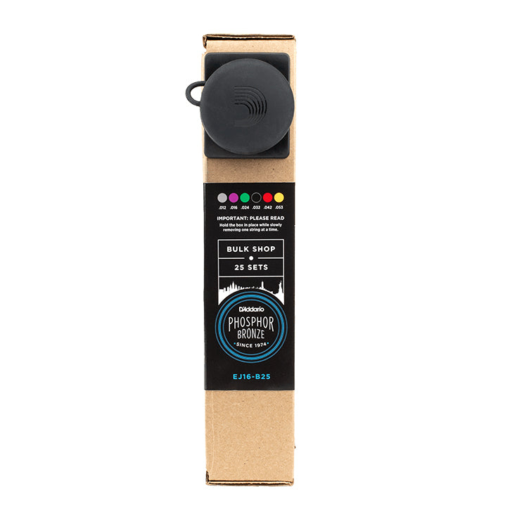 D'Addario EJ16-B25 Phosphor Bronze Light Gauge 12-53 Acoustic Guitar Strings 25-Sets Bulk Box - 2