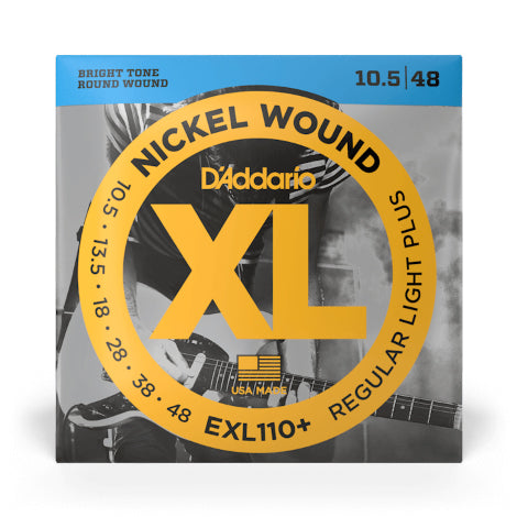 D'Addario EXL110+ 10.5-48 Regular Light Plus XL Nickel Electric Guitar Strings - 1