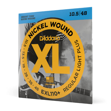 D'Addario EXL110+ 10.5-48 Regular Light Plus XL Nickel Electric Guitar Strings - 2