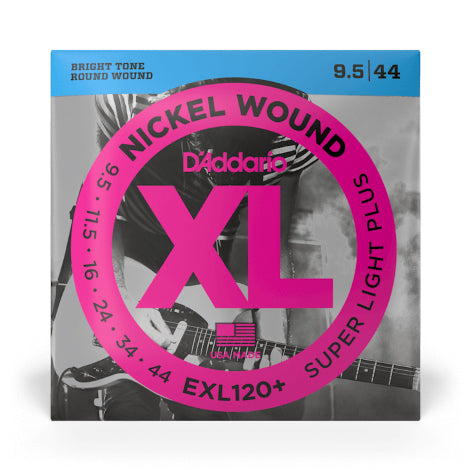 D'Addario EXL120+ 9.5-44 Super Light Plus XL Nickel Electric Guitar Strings - 1