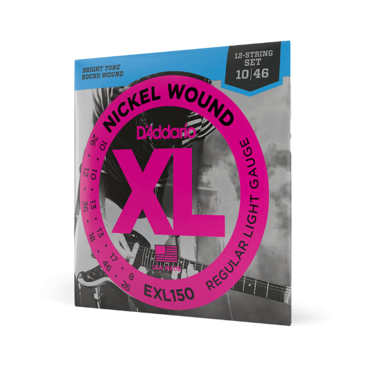D'Addario EXL150 10-46 Regular Light 12-String XL Nickel Electric Guitar Strings - 2
