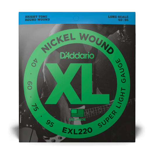 D'Addario EXL220 40-95 Super Light Long Scale XL Nickel Bass Strings - 1