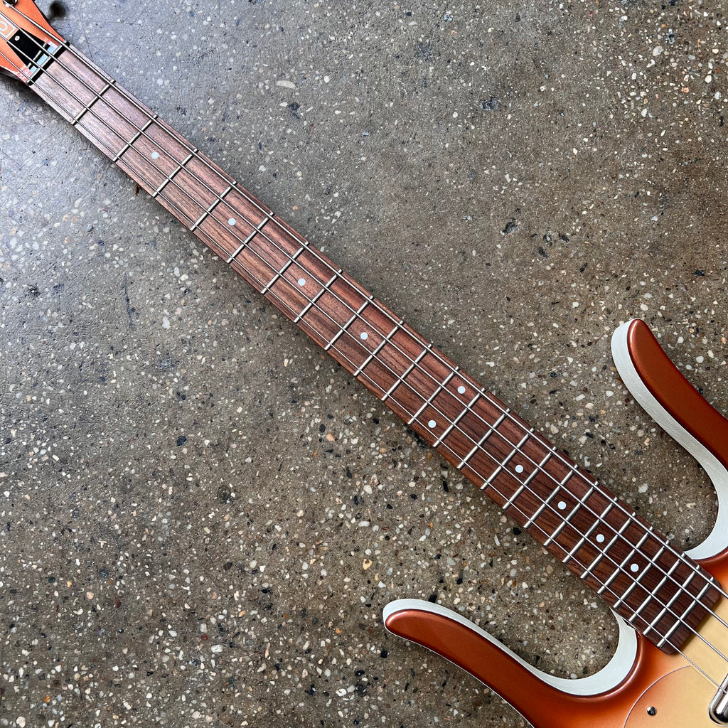 Danelectro Left Handed Longhorn Bass - Copperburst - 7