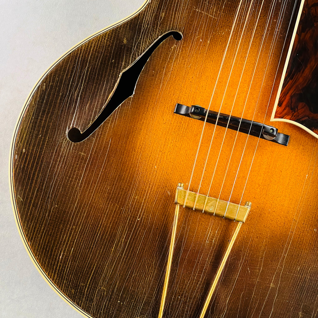 1935 D'Angelico Snakehead Acoustic Archtop Vintage Guitar Sunburst - 4