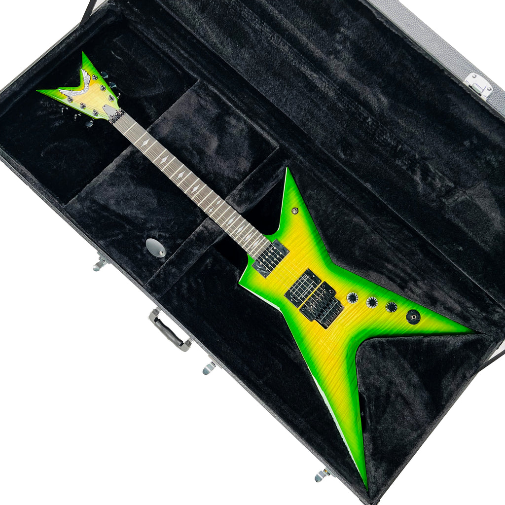 Dean Stealth Floyd Rose Flame Top with Case - Dime Slime - 17