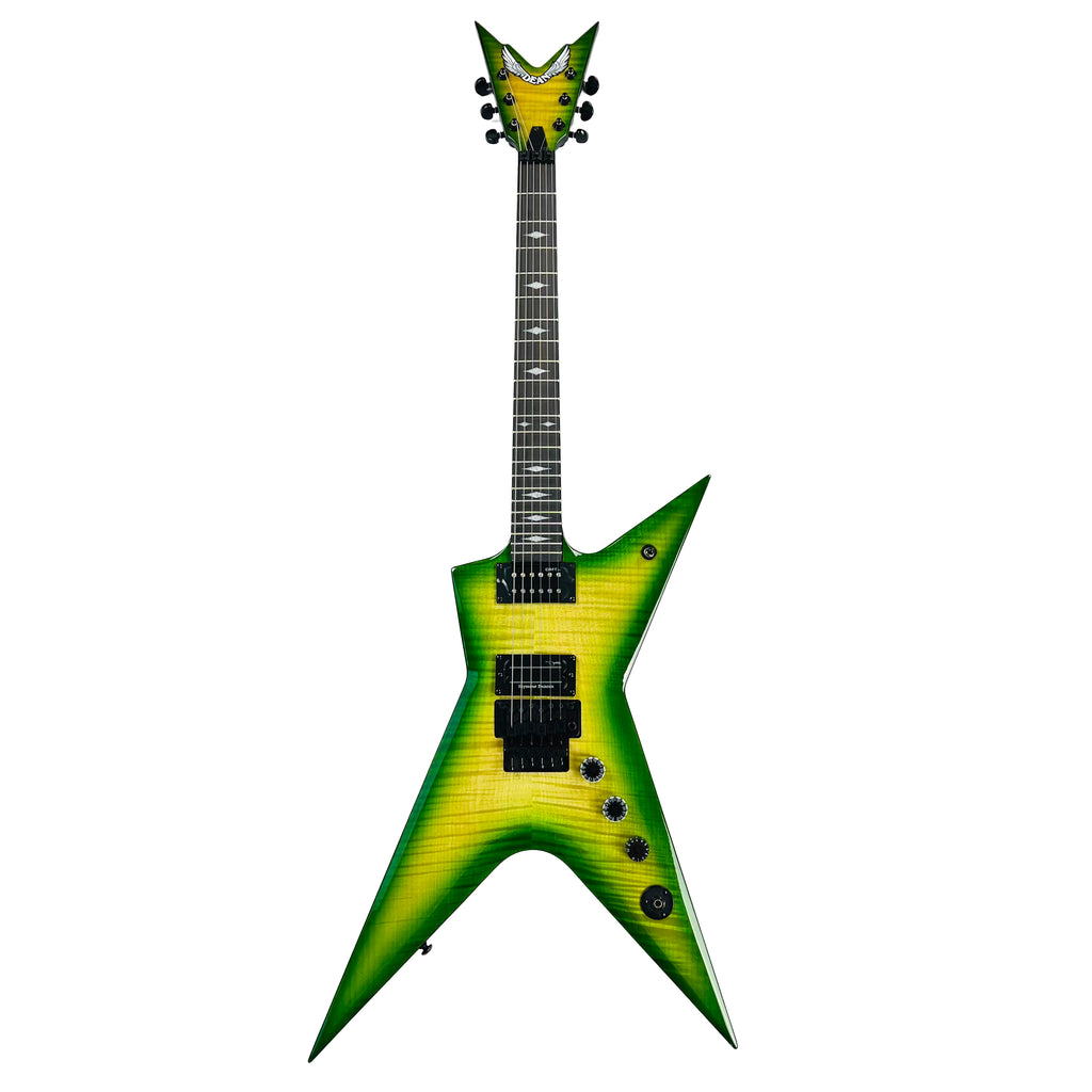Dean Stealth Floyd Rose Flame Top with Case - Dime Slime - 2