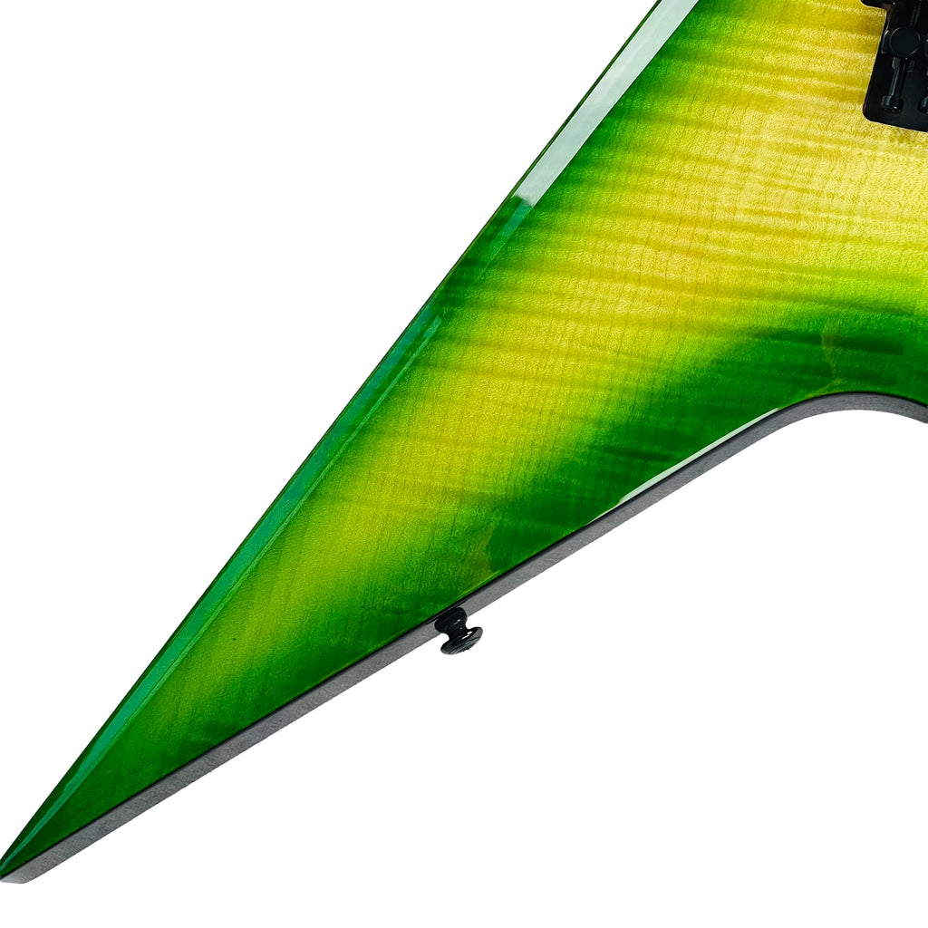 Dean Stealth Floyd Rose Flame Top with Case - Dime Slime - 4