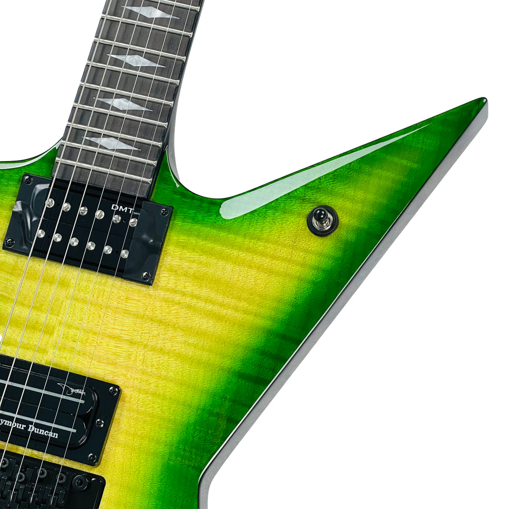 Dean Stealth Floyd Rose Flame Top with Case - Dime Slime - 6