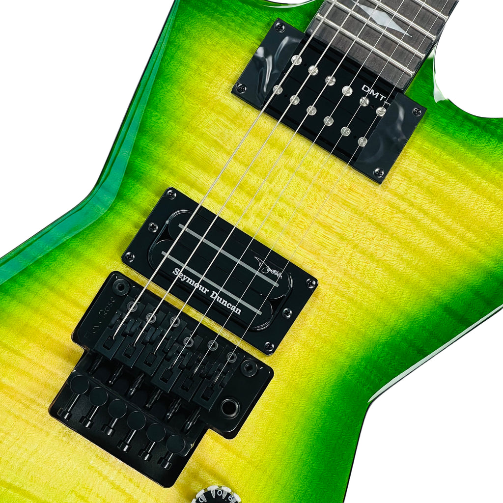 Dean Stealth Floyd Rose Flame Top with Case - Dime Slime - 7