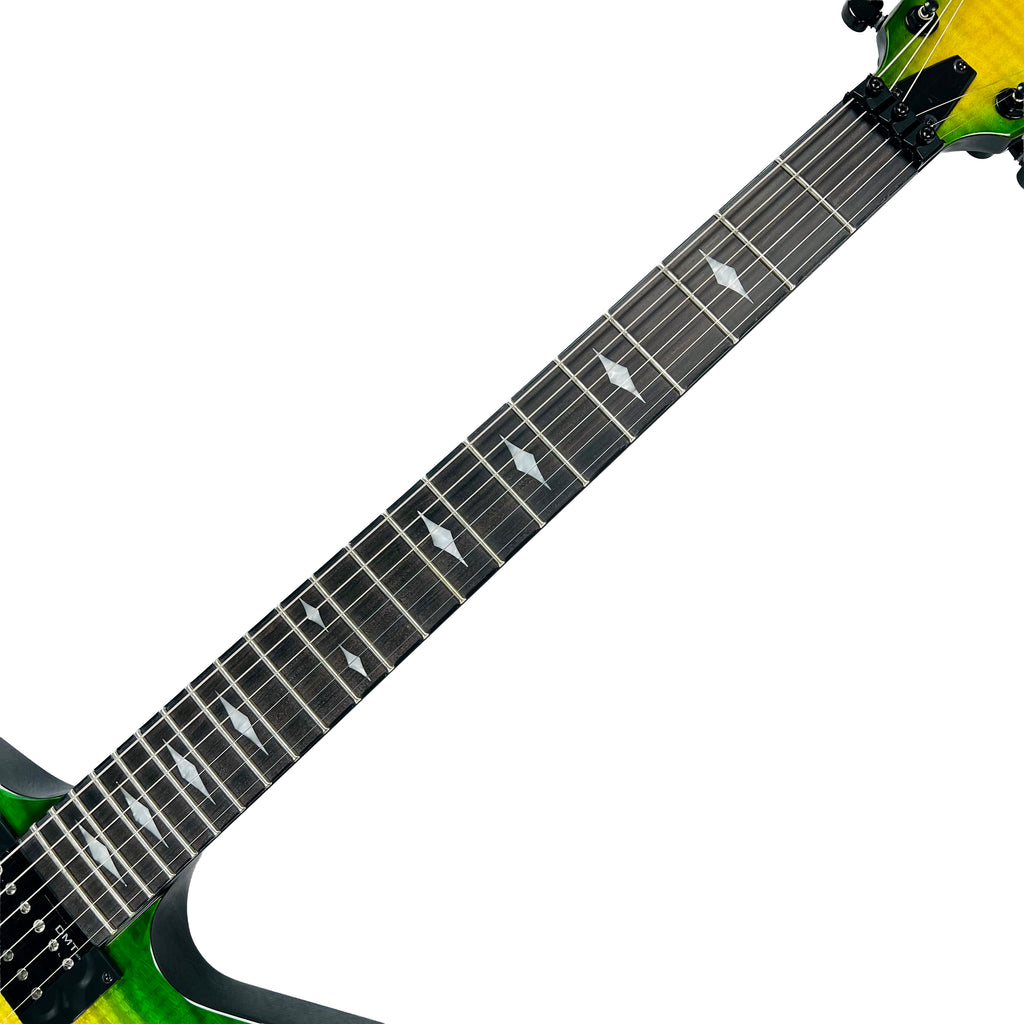 Dean Stealth Floyd Rose Flame Top with Case - Dime Slime - 8