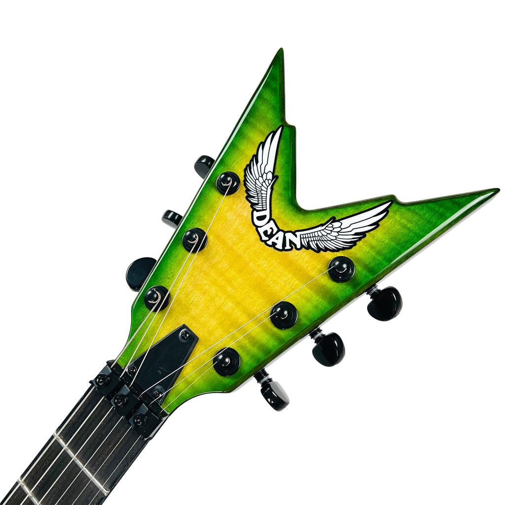 Dean Stealth Floyd Rose Flame Top with Case - Dime Slime - 9