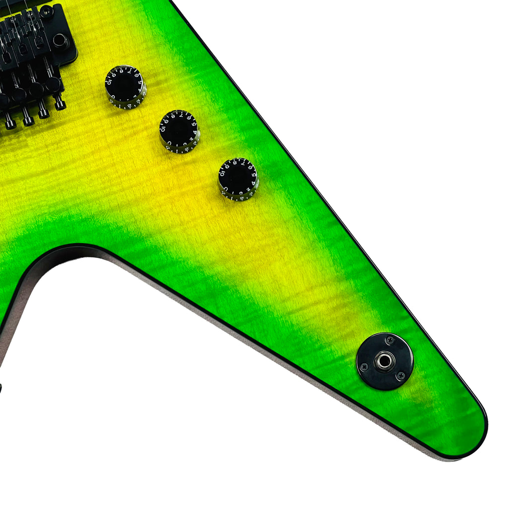 Dean USA Custom Shop ML Flame Top Floyd Rose 2026 - Slime Green - 5