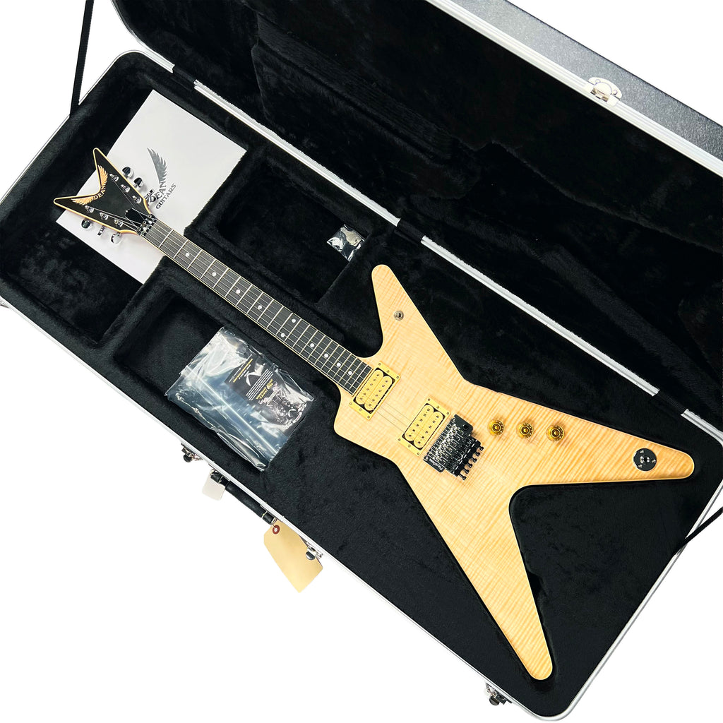 Dean USA Custom Shop ML Flame Top Floyd Rose Tone Wolf Spec - Oil Finish - 16