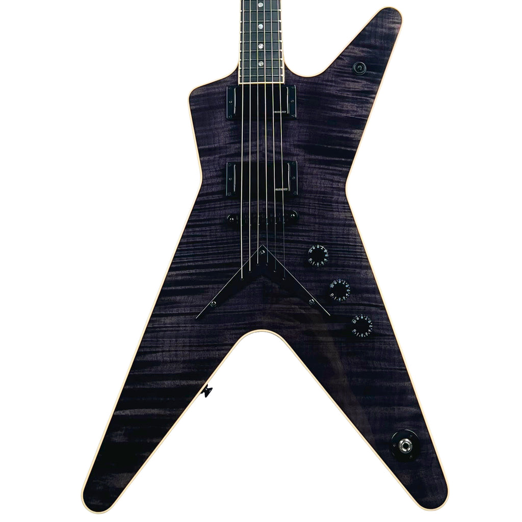 Dean USA Custom Shop ML Flame Top Fishman Fluence - Transparent Black - 1