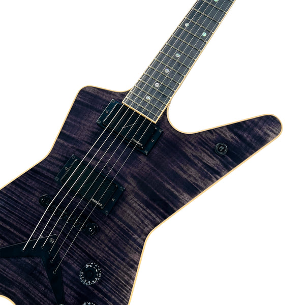 Dean USA Custom Shop ML Flame Top Fishman Fluence - Transparent Black - 4