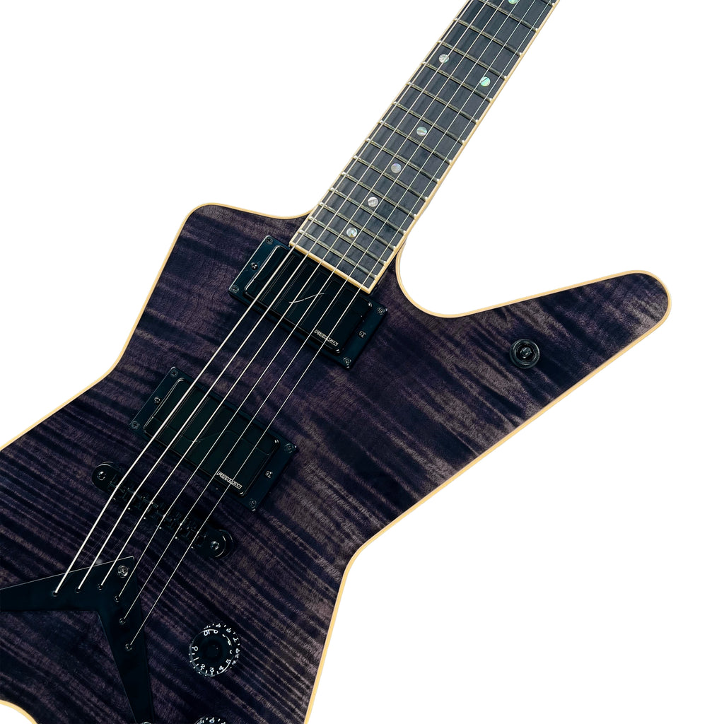 Dean USA Custom Shop ML Flame Top Fishman Fluence - Transparent Black - 4