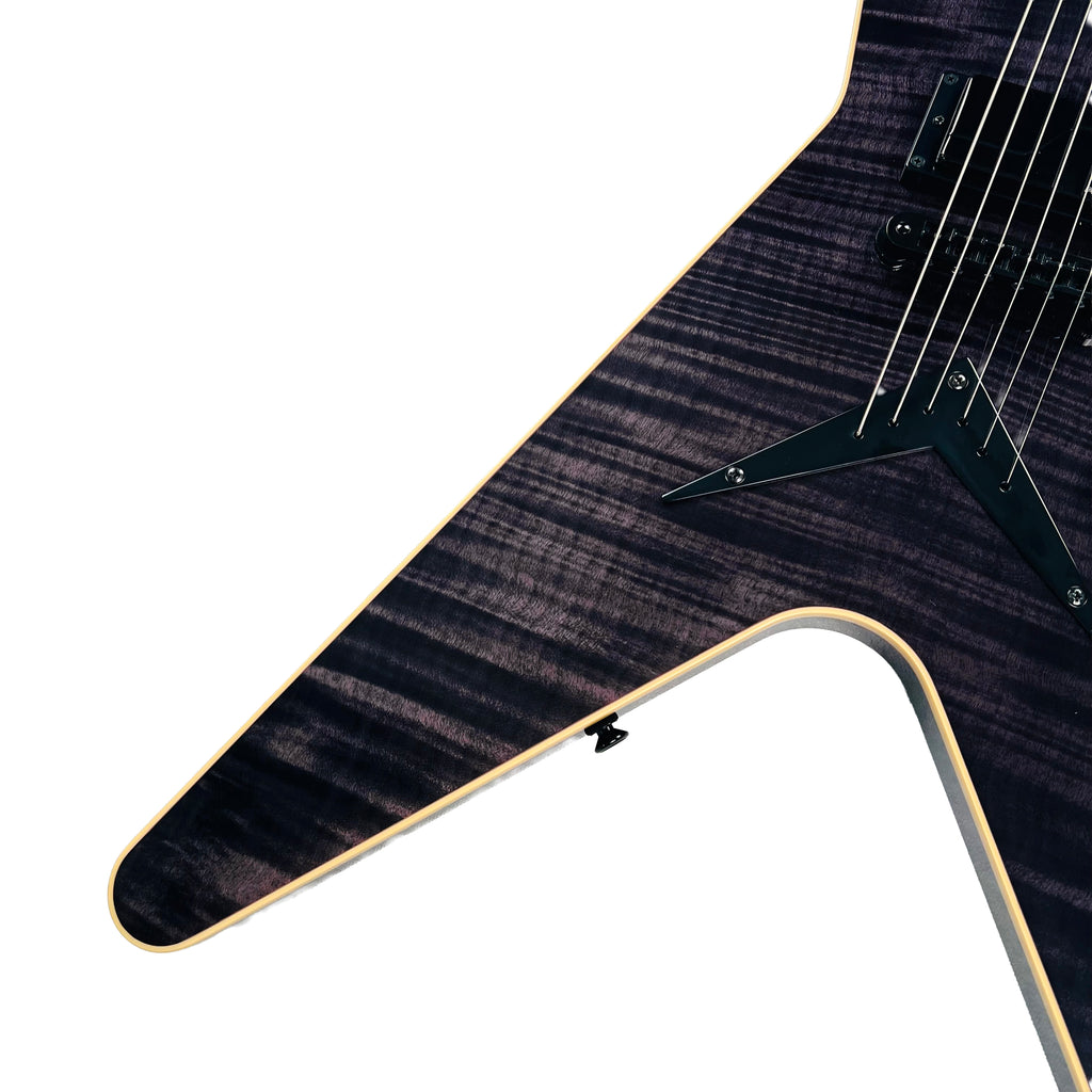 Dean USA Custom Shop ML Flame Top Fishman Fluence - Transparent Black - 5