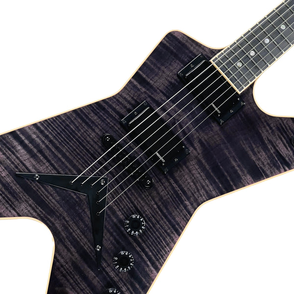 Dean USA Custom Shop ML Flame Top Fishman Fluence - Transparent Black - 7