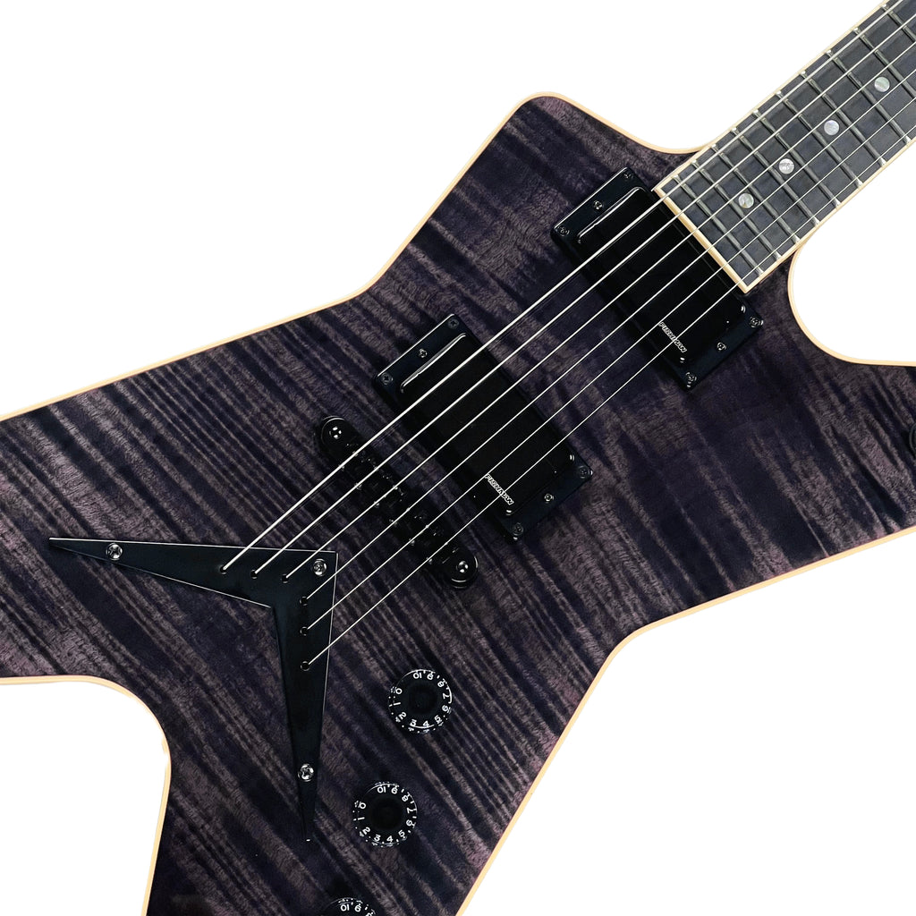 Dean USA Custom Shop ML Flame Top Fishman Fluence - Transparent Black - 7