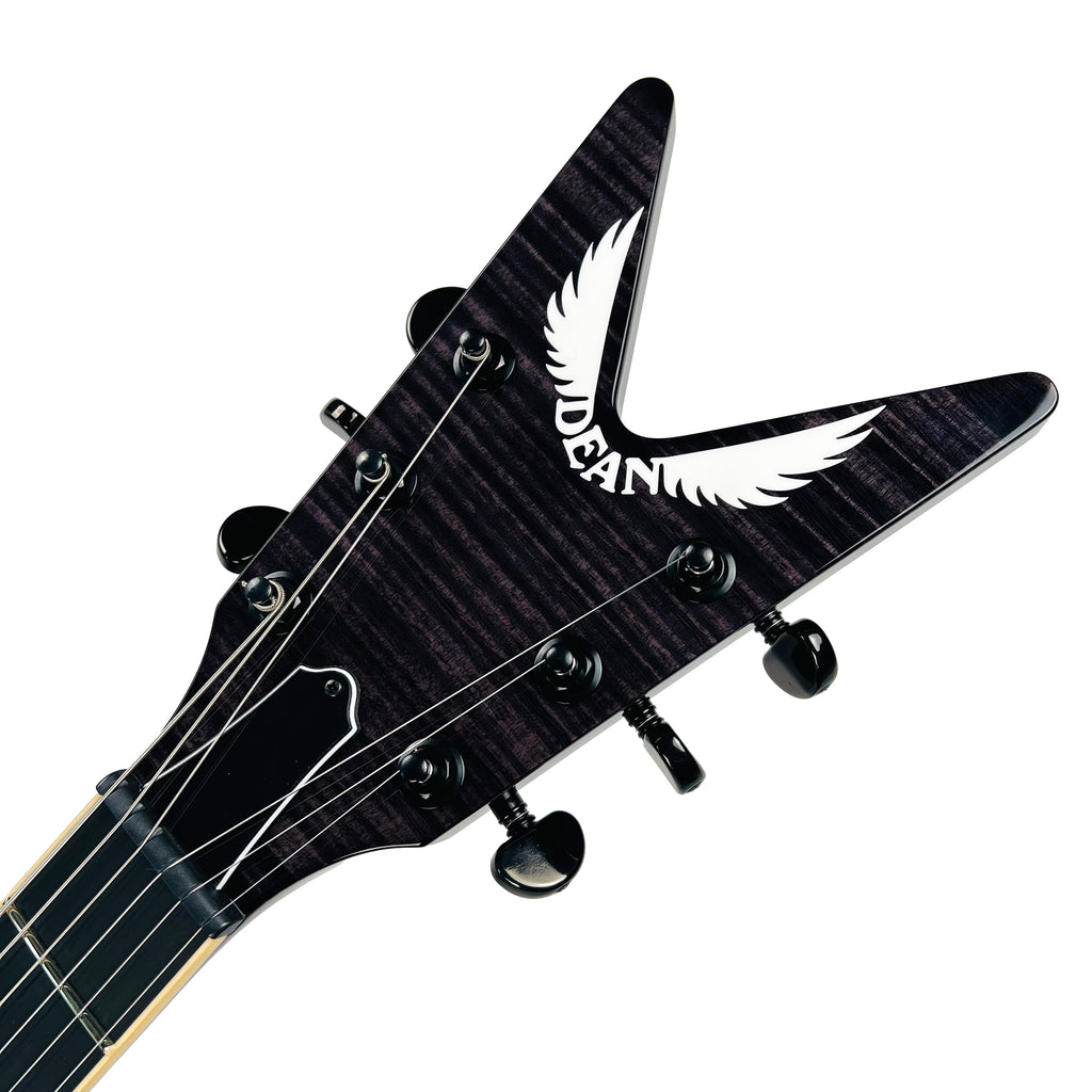 Dean USA Custom Shop ML Flame Top Fishman Fluence - Transparent Black - 9
