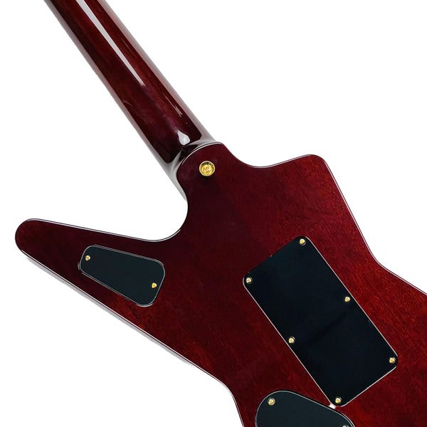Dean USA Custom Shop ML Mahogany Floyd Rose Gold Hardware - Trans Brazilia - 12