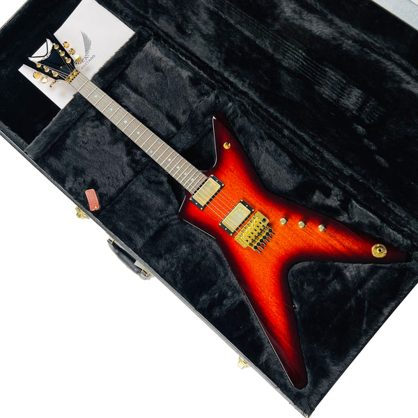 Dean USA Custom Shop ML Mahogany Floyd Rose Gold Hardware - Trans Brazilia - 16