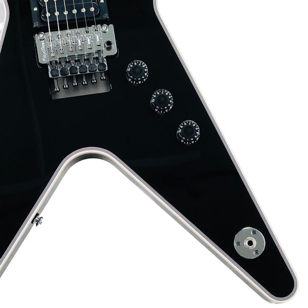 Dean USA ML Floyd Rose Block Inlay Custom - Classic Black - 5