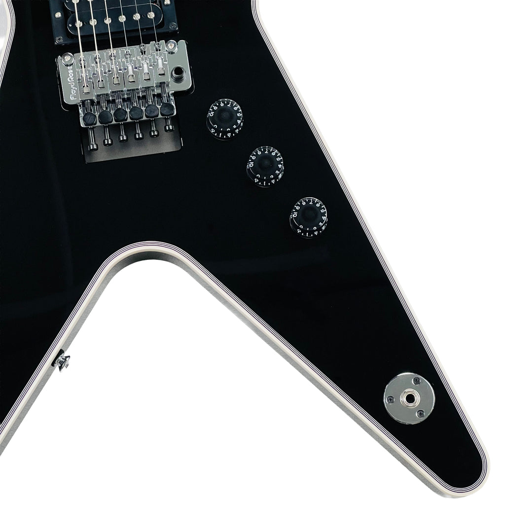Dean USA ML Floyd Rose Block Inlay Custom - Classic Black - 5