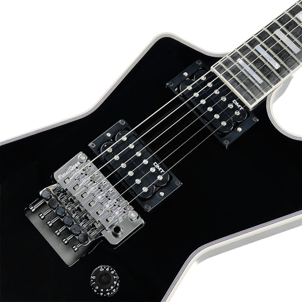 Dean USA ML Floyd Rose Block Inlay Custom - Classic Black - 6