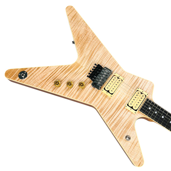 Dean USA ML Floyd Rose Flame Top Custom - Natural Oil - 4