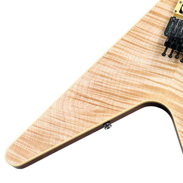 Dean USA ML Floyd Rose Flame Top Custom - Natural Oil - 6