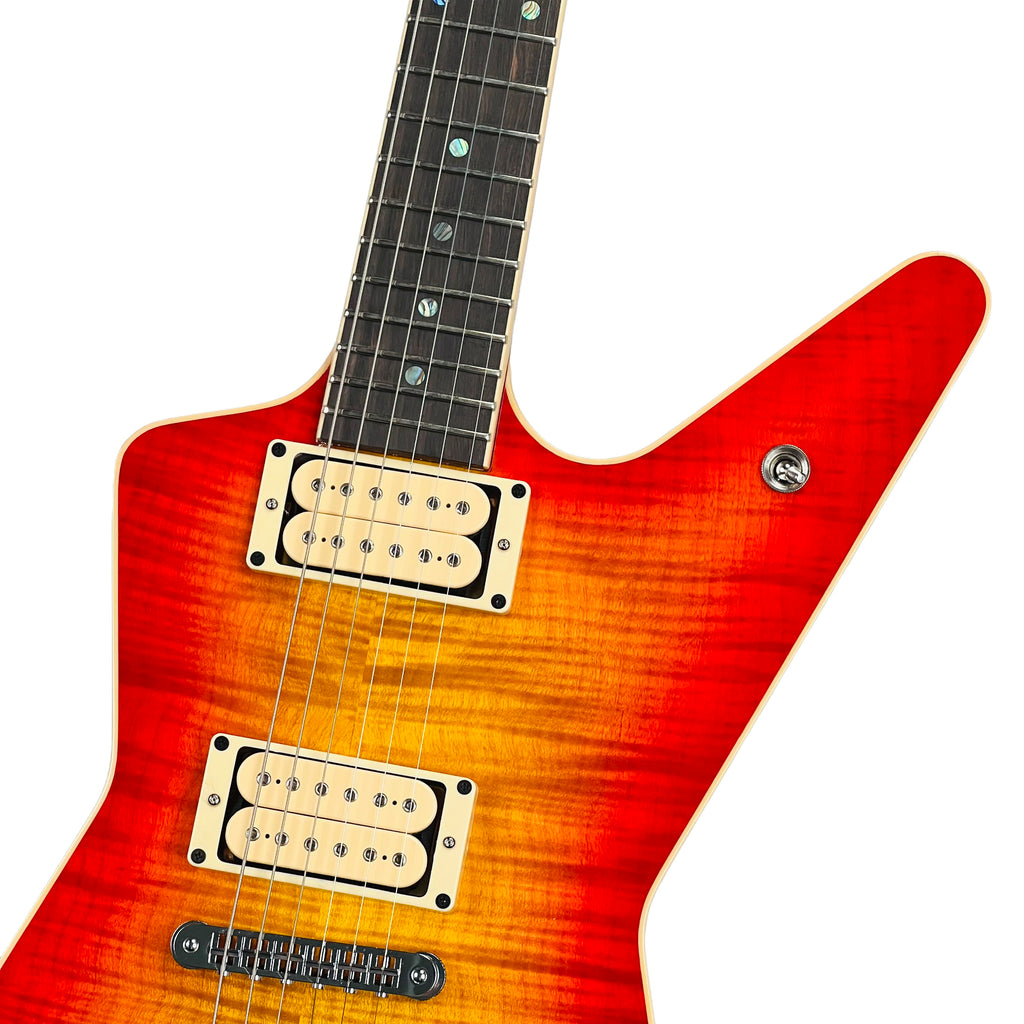 Dean USA Patents Pending ML Flame Top 2026 - Trans Cherry Sunburst - 3