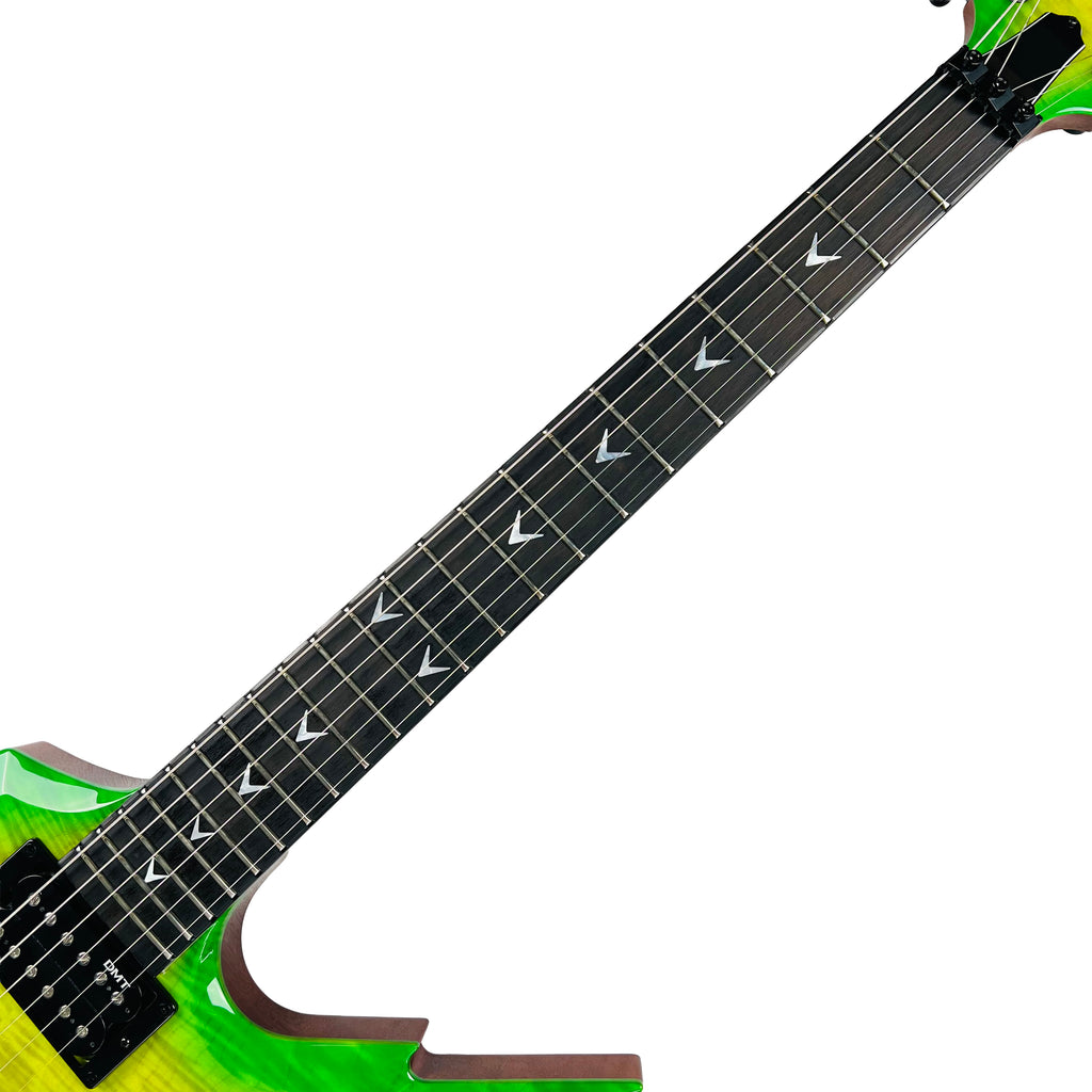 Dean USA Razorback Floyd Rose Flame Top - Slime Green - 9