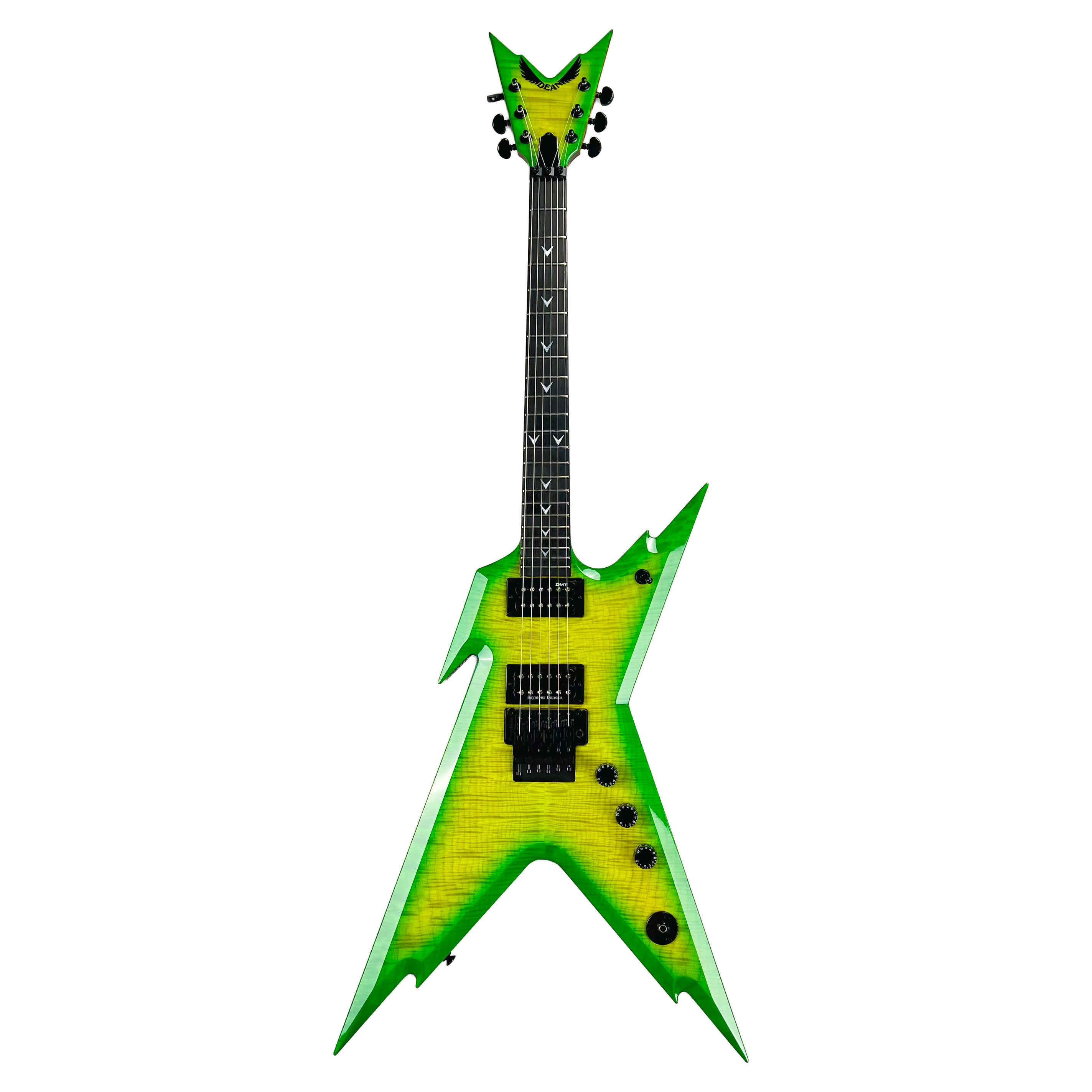 Dean USA Razorback Floyd Rose Flame Top Slime Green | Tone Wolf