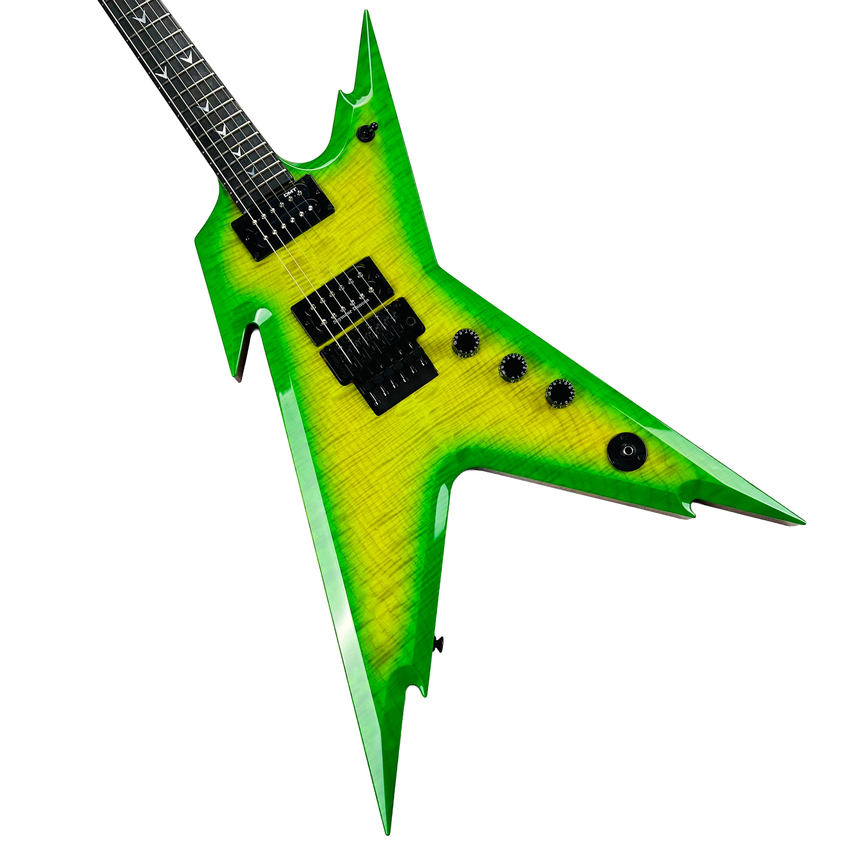 Dean USA Razorback Floyd Rose Flame Top Slime Green | Tone Wolf