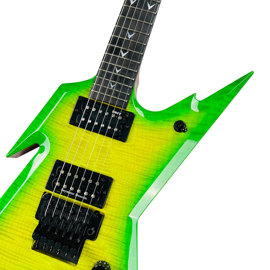 Dean USA Razorback Floyd Rose Flame Top - Slime Green - 5