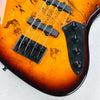 Devon J4 Classic 22 Burl Top 4-String Bass Guitar 2024 - Sunburst - 5