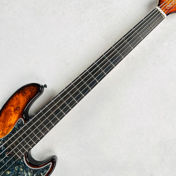 Devon J5 Classic 22 Spalted Top 5-String Bass 2025 - Sunburst - 8