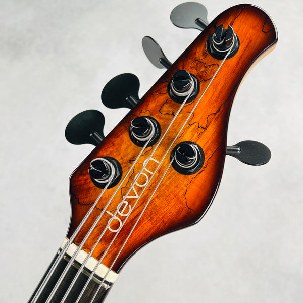 Devon J5 Classic 22 Spalted Top 5-String Bass 2025 - Sunburst - 9