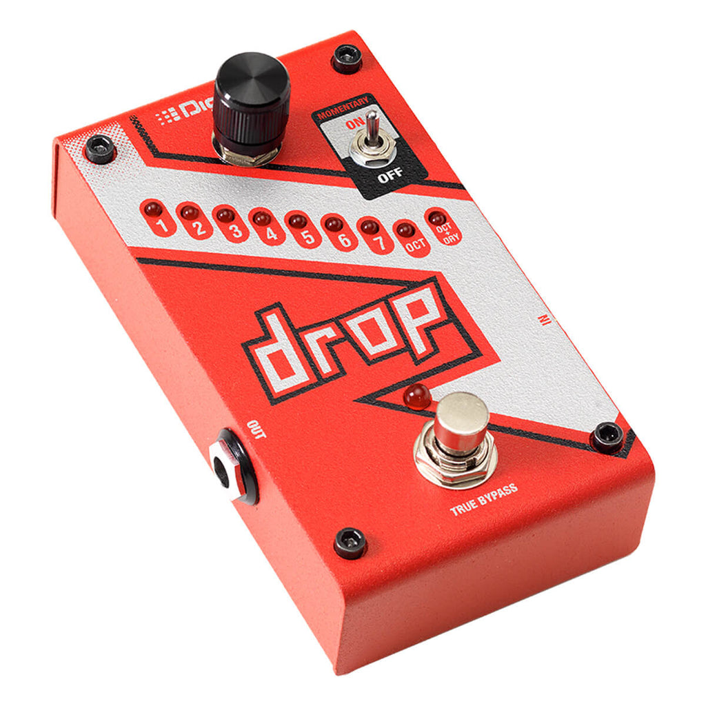 DigiTech Drop Polyphonic Drop Tune Guitar Effects Pedal - Red - 1