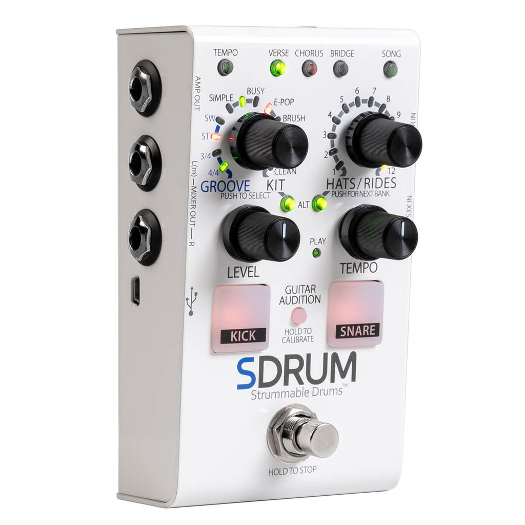 DigiTech SDrum Strummable Drums Guitar Effects Pedal - White - 2
