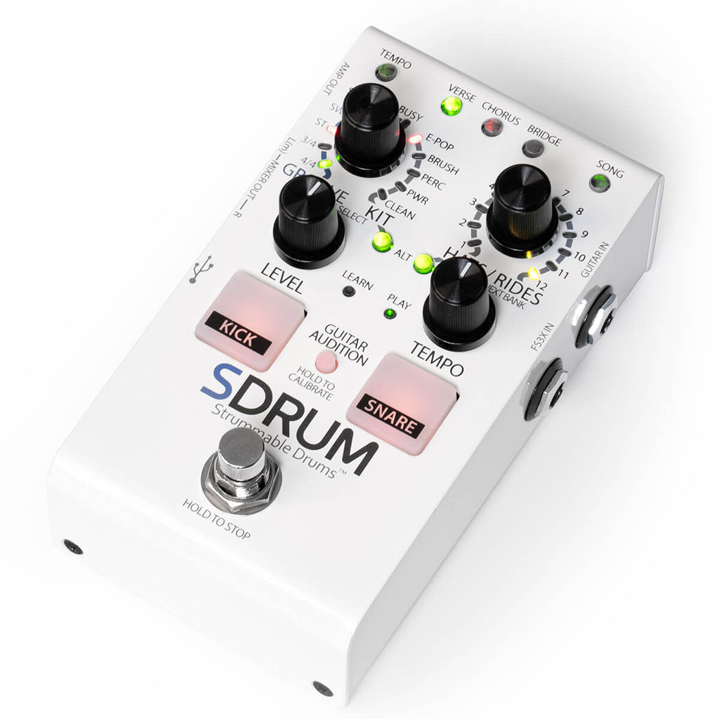 DigiTech SDrum Strummable Drums Guitar Effects Pedal - White - 3